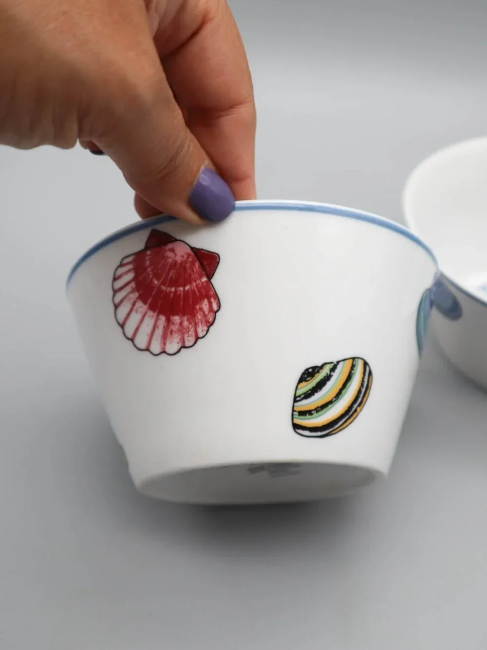 2 Studio Nova Beach Parade Porcelain Fruit Dessert Bowls 5 1/8